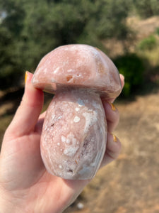 Pink Amethyst Large Mushroom