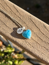 Load image into Gallery viewer, Larimar Heart Sterling Silver Pendant