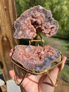 Pink Amethyst Botryoidal Druzy Geode Jewelry Box