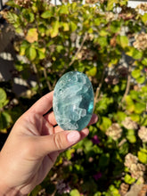 Load image into Gallery viewer, Blue Fluorite Palm Stone 80VA