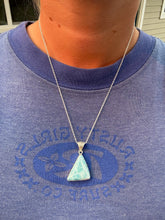 Load image into Gallery viewer, Larimar Triangle Necklace 60TB