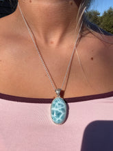 Load image into Gallery viewer, Larimar Oval Necklace 102LR