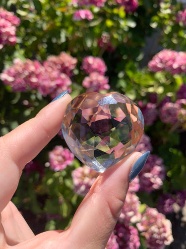 Citrine Faceted Heart