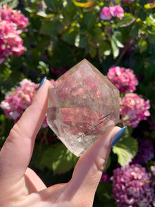 Citrine Black Tourmaline Double Terminated Point