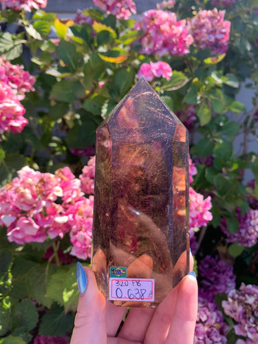 Smokey Quartz Copper Rutilated Tower