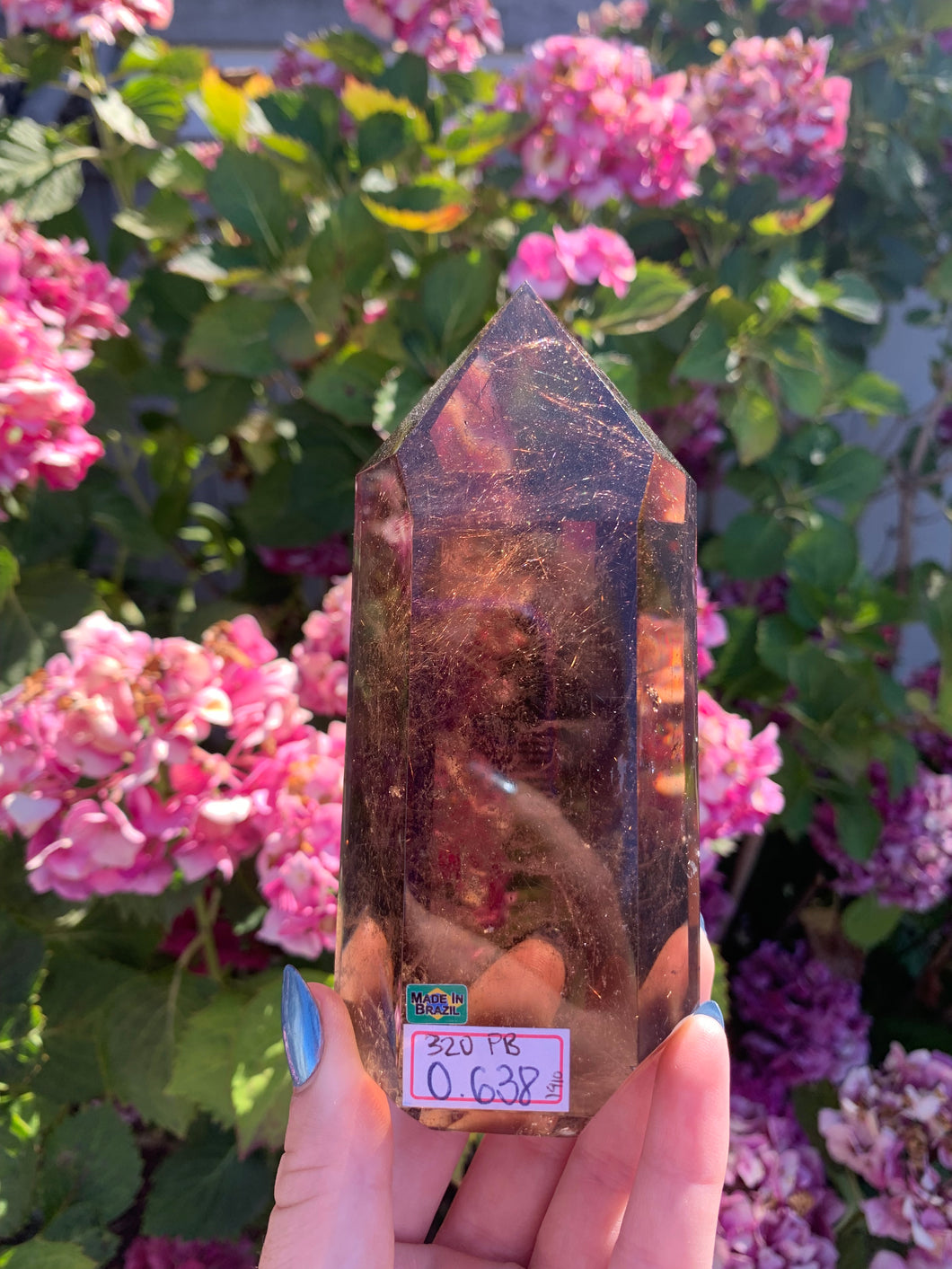 Smokey Quartz Copper Rutilated Tower