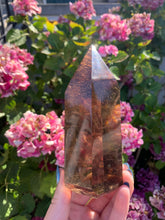 Load image into Gallery viewer, Smokey Quartz Copper Rutilated Tower