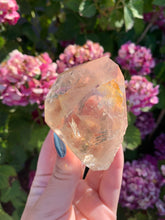 Load image into Gallery viewer, Citrine Tower With etching face on Stand