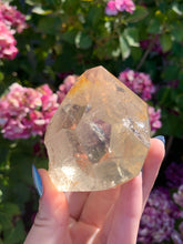 Load image into Gallery viewer, Citrine Tower With etching face on Stand