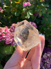 Load image into Gallery viewer, Citrine Tower With etching face on Stand
