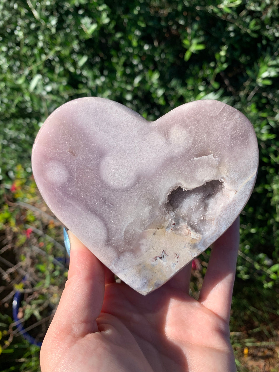 Lavender Pink Amethyst Heart
