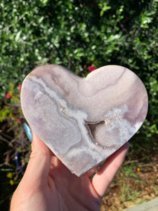 Lavender Pink Amethyst Heart