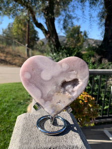 Lavender Pink Amethyst Heart
