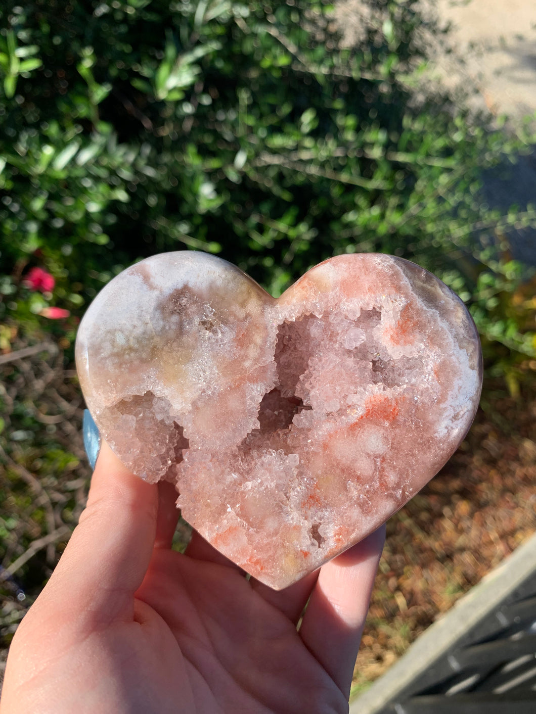 Druzy Pink Amethyst Heart