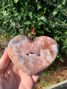 Druzy Pink Amethyst Heart