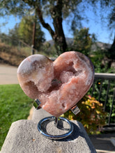 Load image into Gallery viewer, Druzy Pink Amethyst Heart