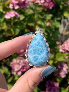 Larimar Teardrop Pendant