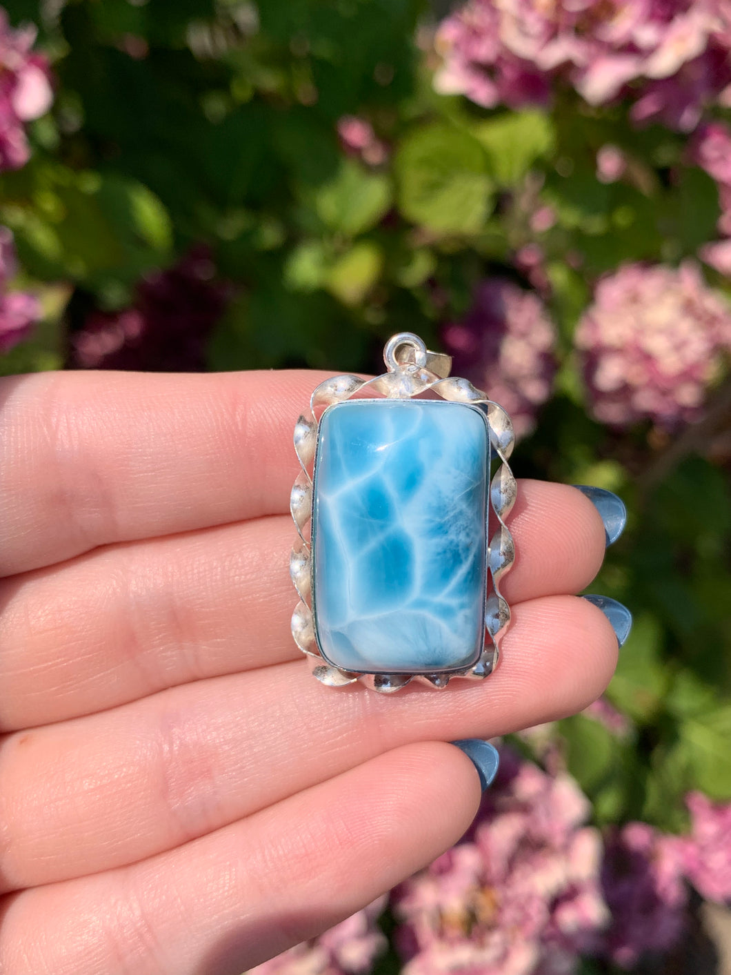 Larimar Rectangle Pendant