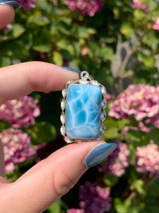 Larimar Rectangle Pendant