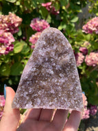 Druzy Purple Amethyst Cut Base**