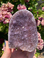 Druzy Purple Amethyst Cut Base**