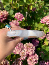 Load image into Gallery viewer, Flower Agate Moon with Stand