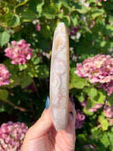 Load image into Gallery viewer, Flower Agate Moon with Stand