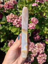Load image into Gallery viewer, Flower Agate Moon with Stand
