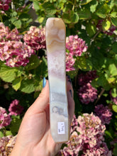 Load image into Gallery viewer, Flower Agate Moon with Stand