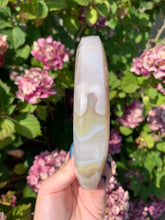 Load image into Gallery viewer, Flower Agate Moon with Stand