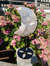 Load image into Gallery viewer, Flower Agate Moon with Stand