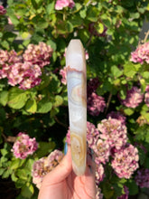 Load image into Gallery viewer, Flower Agate Moon with Stand