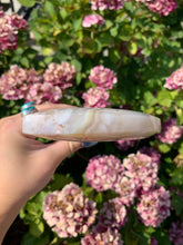 Load image into Gallery viewer, Flower Agate Moon with Stand