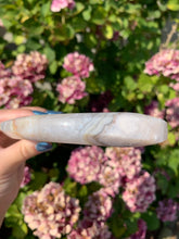 Load image into Gallery viewer, Flower Agate Moon with Stand