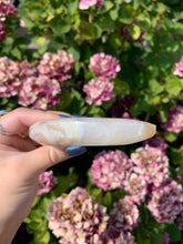 Load image into Gallery viewer, Flower Agate Moon with Stand