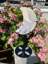 Load image into Gallery viewer, Flower Agate Moon with Stand