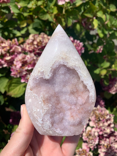 Pink Amethyst Flower Agate Flame
