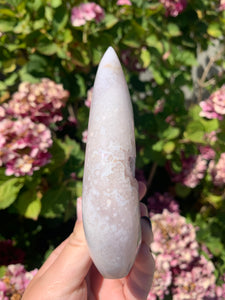 Pink Amethyst Flower Agate Flame