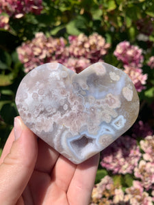 Flower Agate Heart