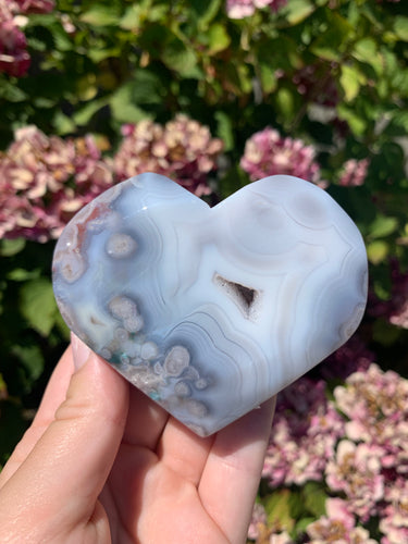 Flower Agate Heart