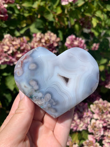 Flower Agate Heart