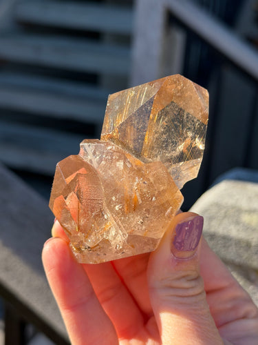 Rutilated Smokey Quartz Cluster**