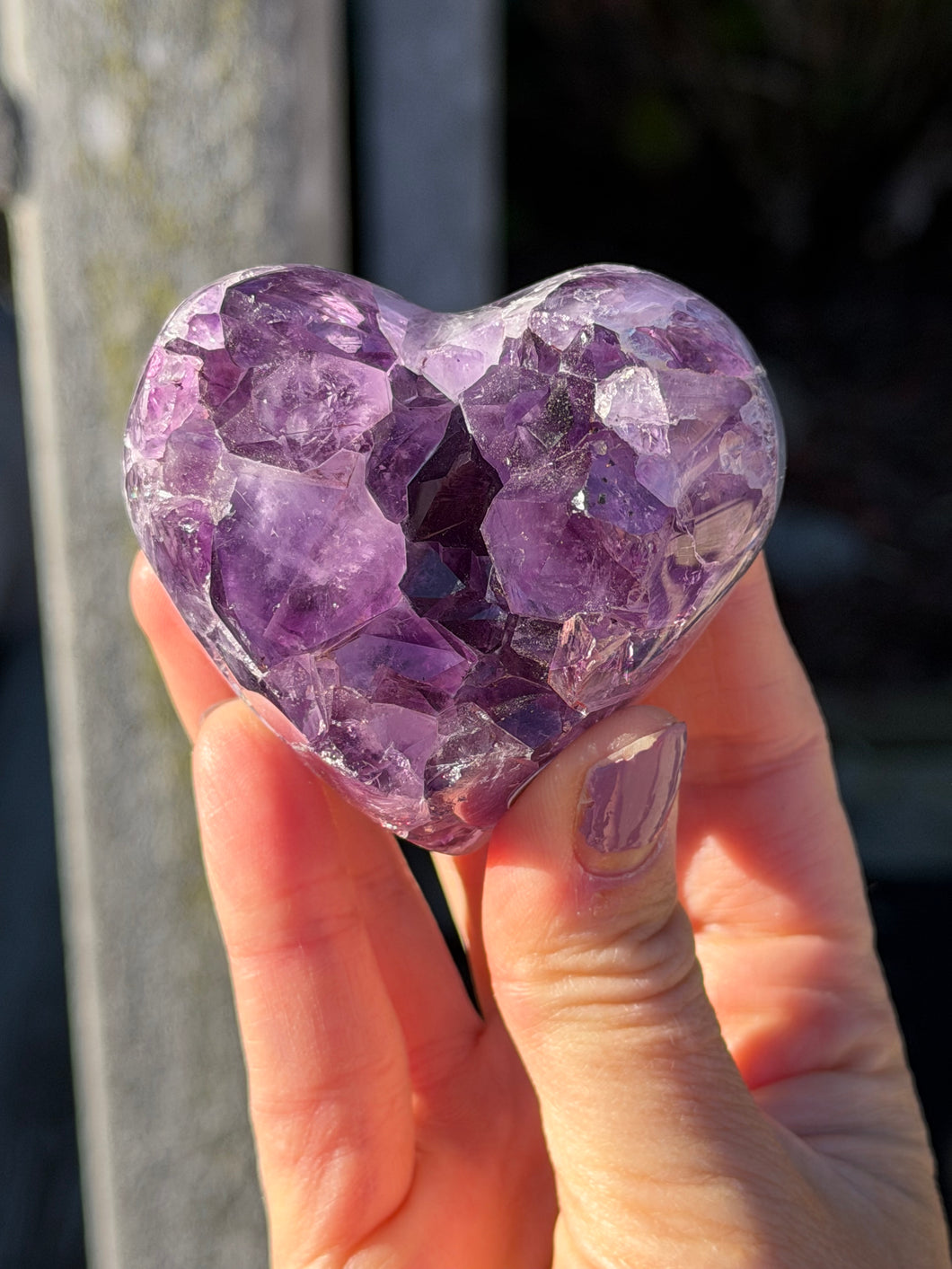 Amethyst Agate Heart**