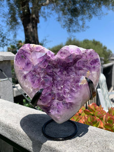 Amethyst Heart with Stand