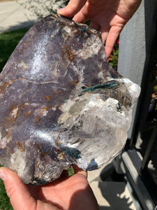 Lepidolite w Silver Mica & Green Tourmaline