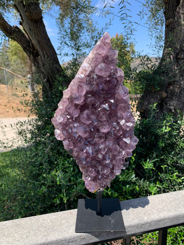 Amethyst Druzy Diamond with Stand