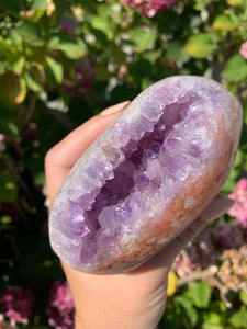 Pink Lavender Amethyst Cut Base