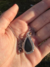 Load image into Gallery viewer, Gold Sheen Obsidian Teardrop Nekcpace with 18” Chain