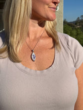 Load image into Gallery viewer, Morado Opal Marquise Sterling Silver Necklace 18” Chain