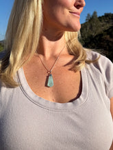 Load image into Gallery viewer, Aquamarine Necklace 18” Chain